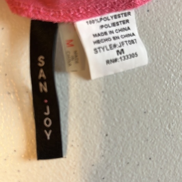 San Joy coral tiered crop top . Sz medium - Picture 3 of 4